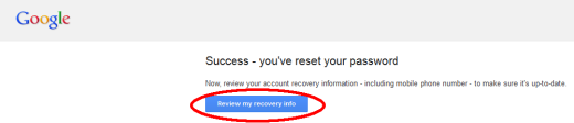 Success Recovery Gmail